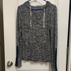 Chance or Fate Charcoal Hoodie with Lace Accents